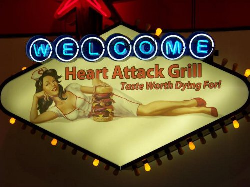 Enseigne de fast-food "Heart Attack Grill" Enseigne "Heart Attack Grill" à Las Vegas
