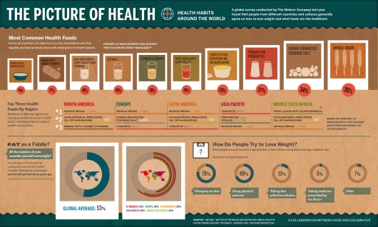 Les aliments sains dans le monde (infographie) Comment fait-on pour contrôler son poids dans le monde ? (infographie)