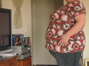 Femme obèse et enceinte